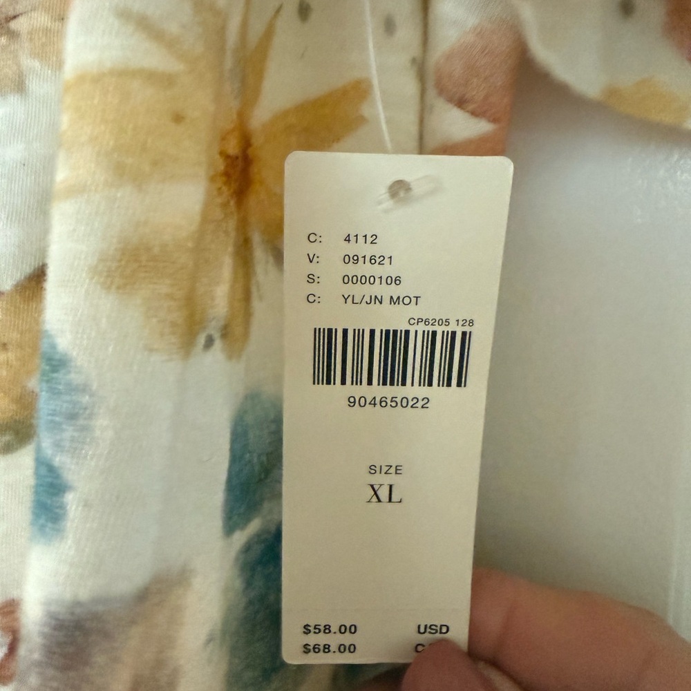 Anthropologie Multicolor Floral Puff Sleeve Shirt - Picture 2 of 5